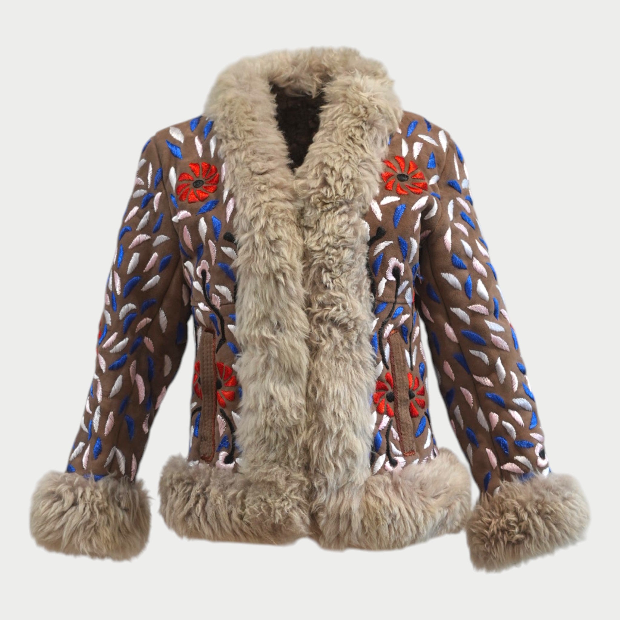Handmade Afghan sheepskin womens jacket