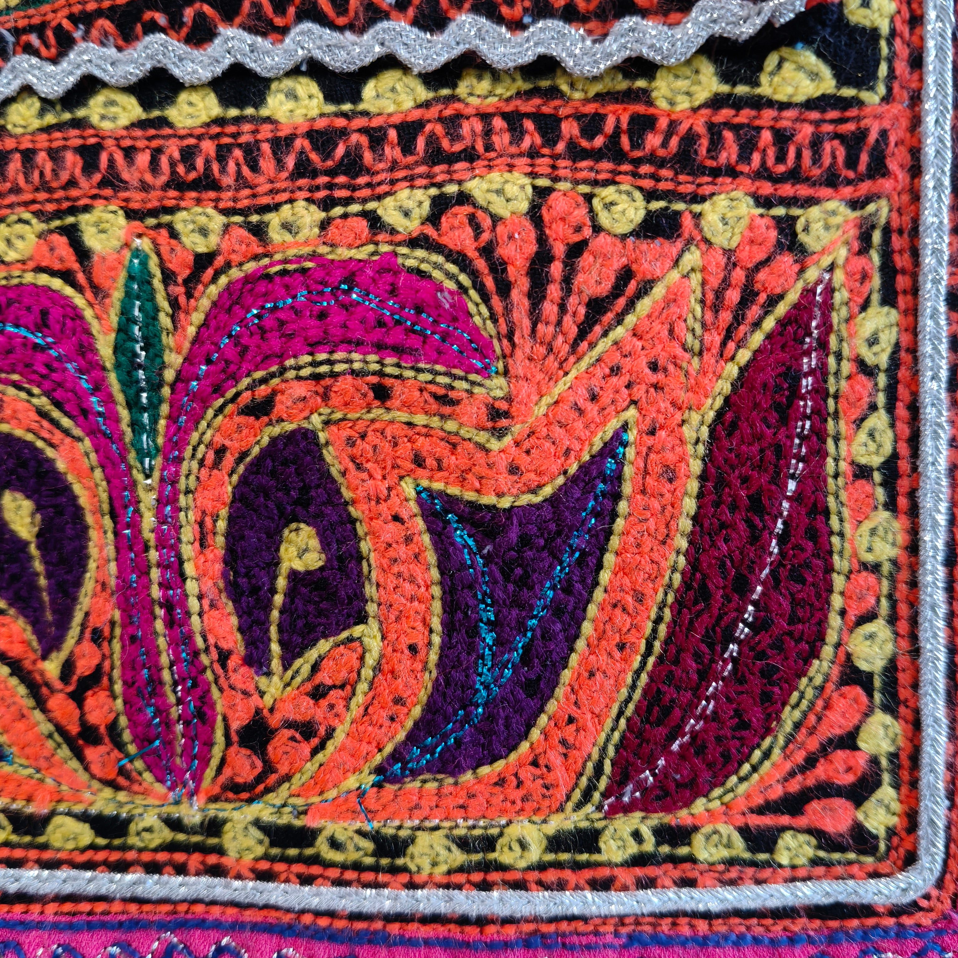 Hand embroidered vibrant women's vest 