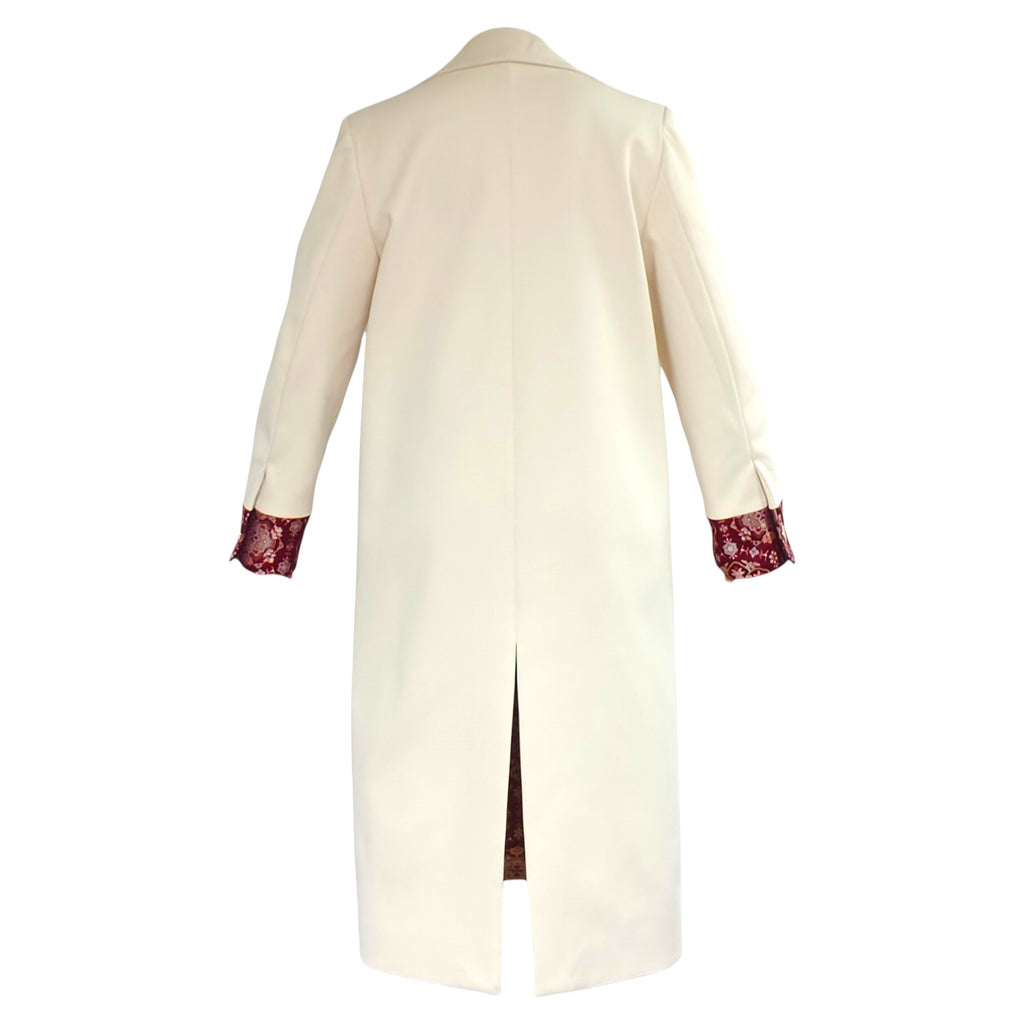 Nora silk road statement coat womens - jacquard - Nastaran an Australian brand 